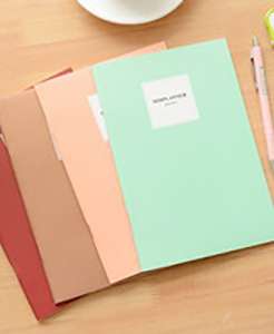 folders and pencil