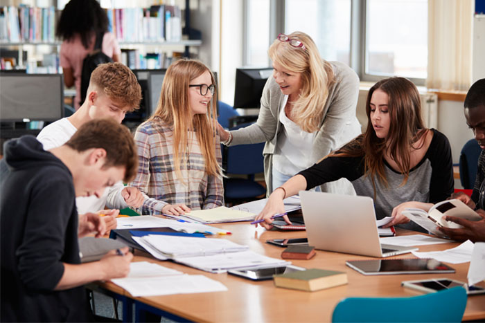 students being tutored